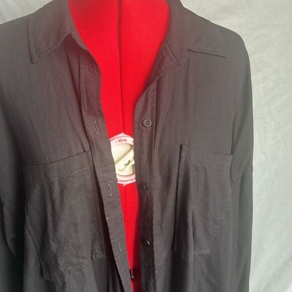 LL11 Aware by Vero moda  button down shirt with double breasted pockets - Picture 2 of 6